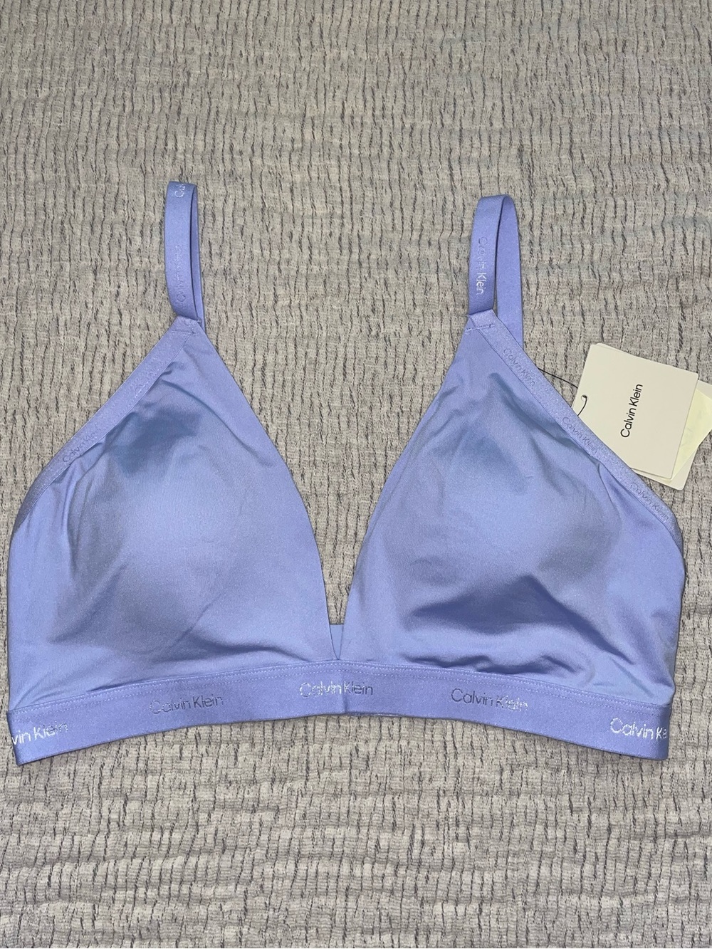 Calvin Klein Wireless Bra Large Lightly Lined  Triangle NWT Blue